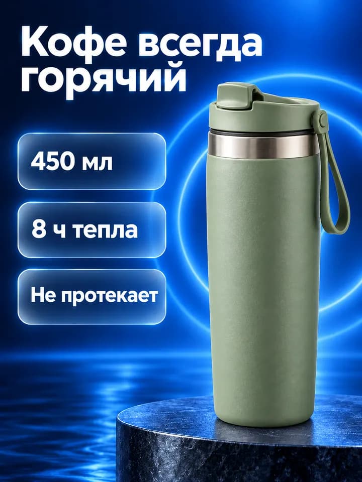 Термокружка в дизайне карточки-образца