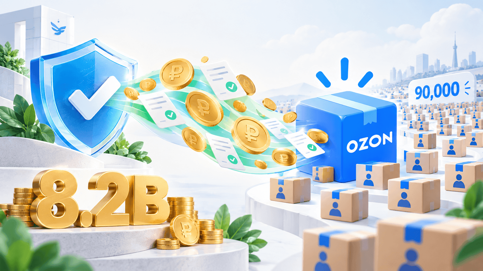 Ozon и «Ингосстрах» завершили первую волну выплат: 8,2 млрд ₽ получили все 90 000 продавцов