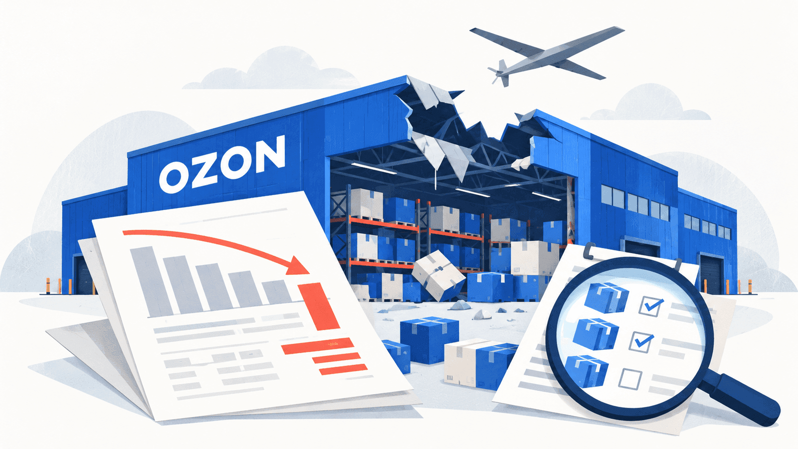 Ozon оценил потери от атак БПЛА в 30,1 млрд рублей: что в отчётности и что проверить продавцу FBO
